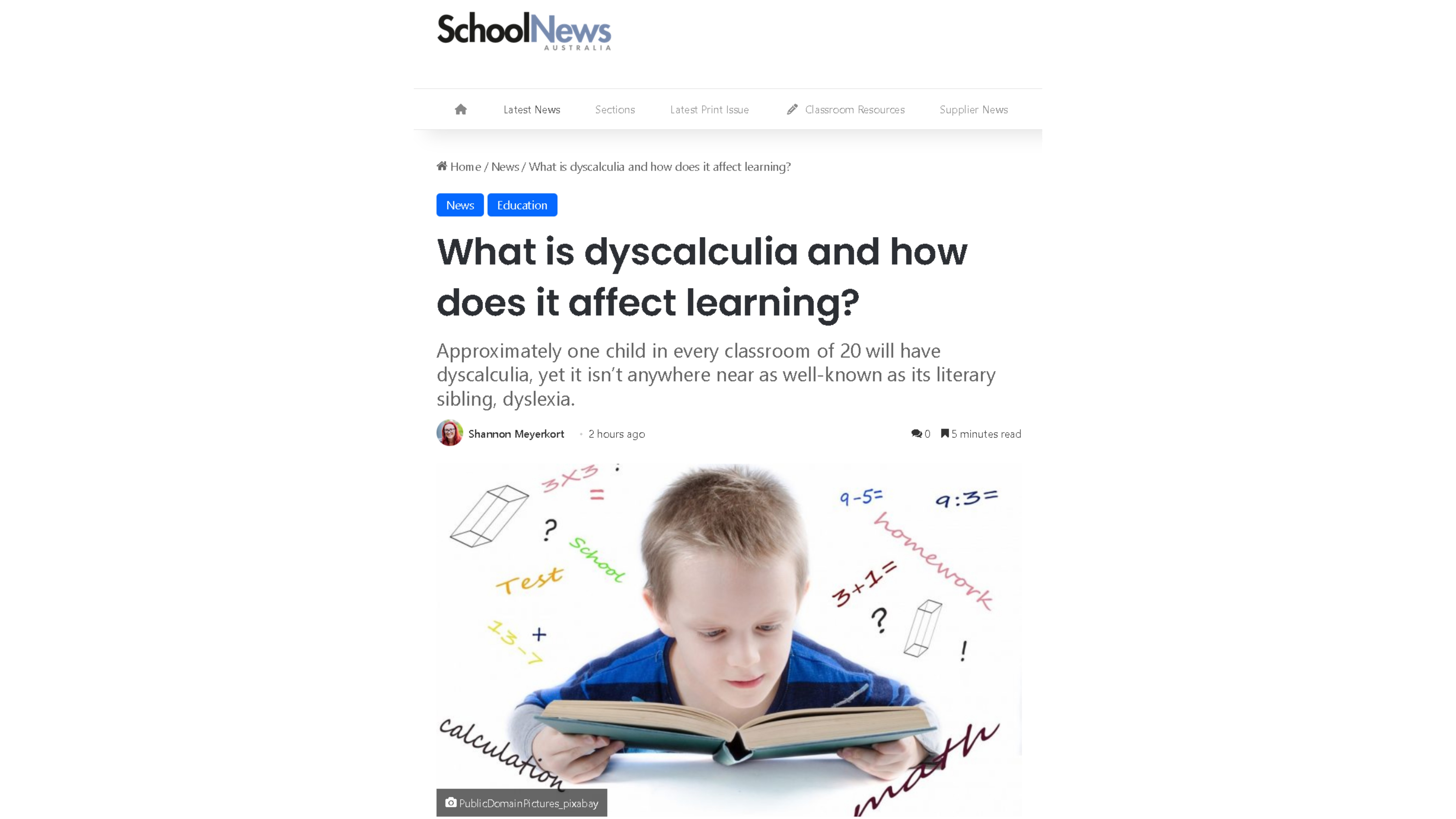 Dyscalculia Explainer